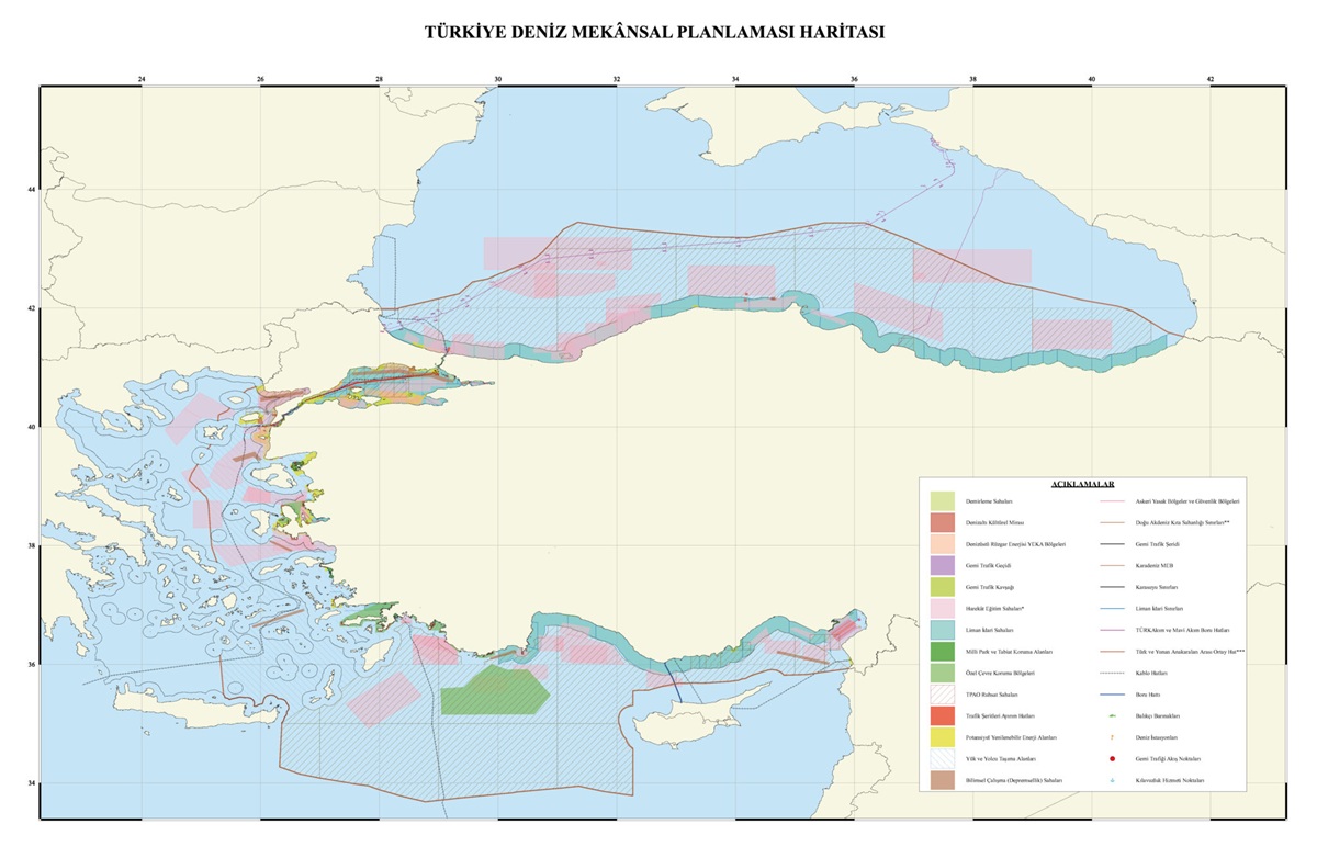 Türkiye Deniz Mekânsal Planlaması Haritası